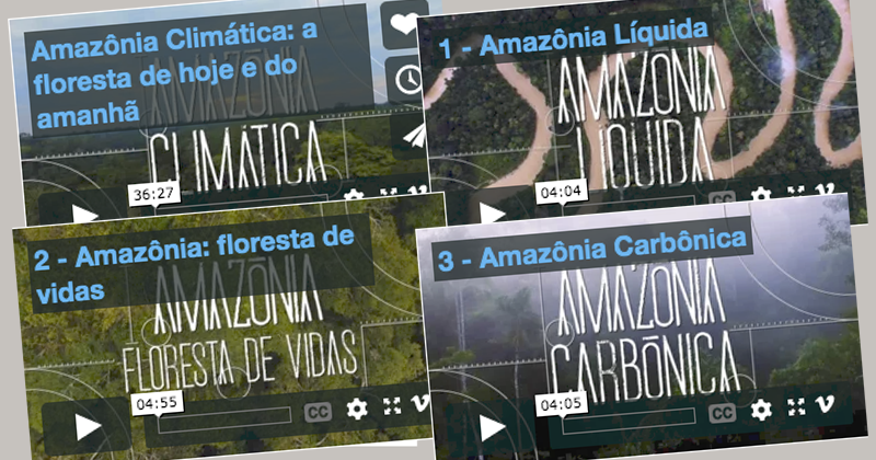 INPE explica em vídeos relação entre  Amazônia e clima