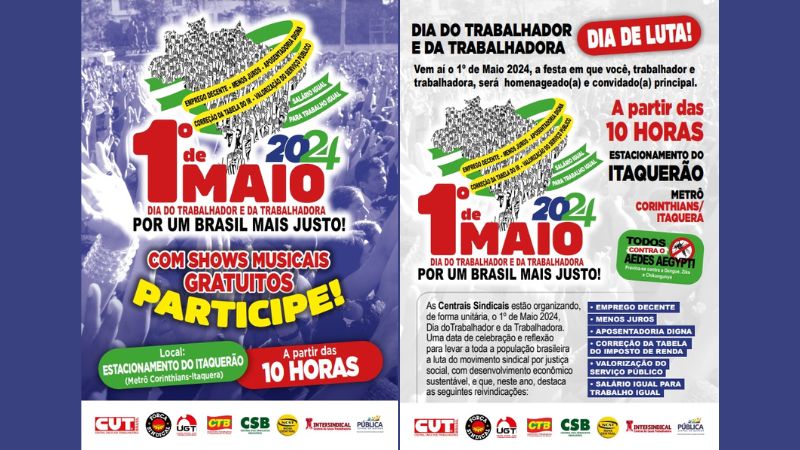 panfleto 1o de maio centrais sindicais 1