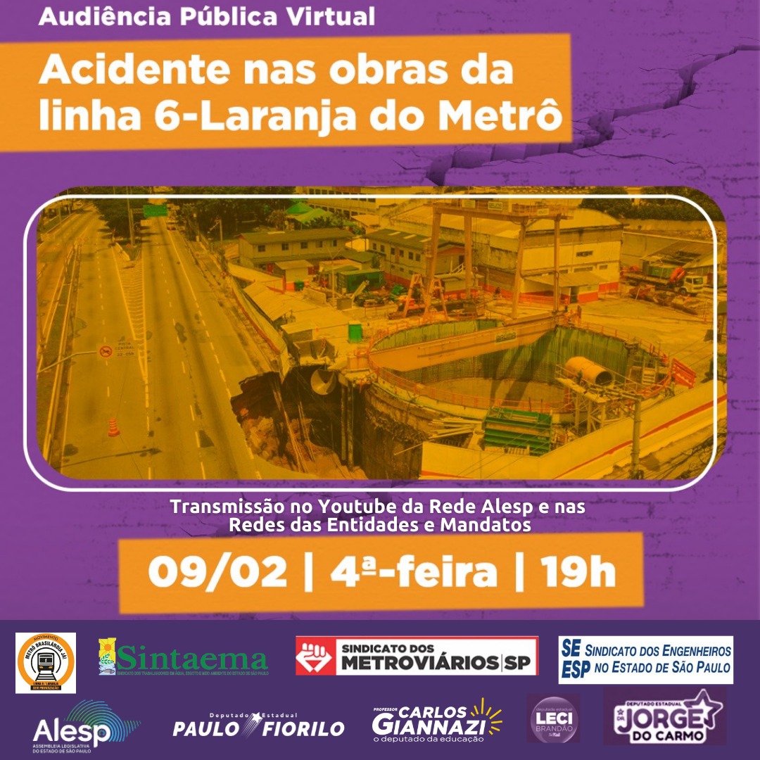 Acidente nas obras da linha 6