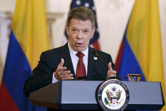 Juan Manuel Santos, presidente da Colômbia; Foto: EPA/Olivier Douliery/ Agência Lusa