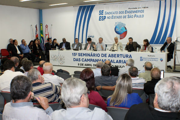 Seminários são realizados anualmente para discutir o início das campanhas salariais dos engenheiros paulistas/Foto: Beatriz Arruda