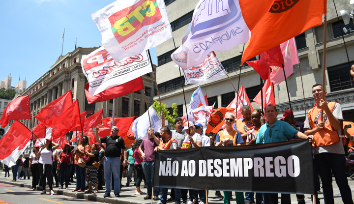 Ato contra o desemprego, dia 13 de novembro, em São Paulo
