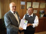 Murilo Pinheiro com o presidente da Cetesb, Otavio Okano