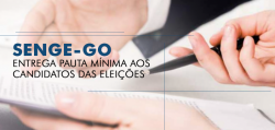 Na ocasião, os candidatos receberam a publicação do Cresce Brasil (Imagem: Divulgação)