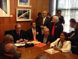 Juntamente com dirigentes das centrais sindicais, o presidente da CNTU, Murilo Pinheiro, se posicionou em defesa da classe trabalhadora.