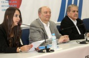 Marcellie Dessimoni, João Carlos Gonçalves Bibbo e Antonio Florentino de Souza Filho na mesa de abertura do seminário