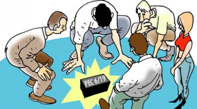 Votação da reforma da previdência. Charge.