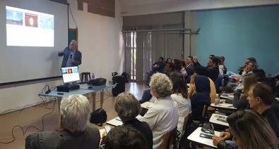 Nos próximos dias serão divulgados dados do monitoramento de um ano completo, obtidos pelo Inpe, que deverão confirmar a constatação, disse Carlos Nobre em palestra na 71ª Reunião Anual da SBPC (foto: Elton Alisson / Agência FAPESP)